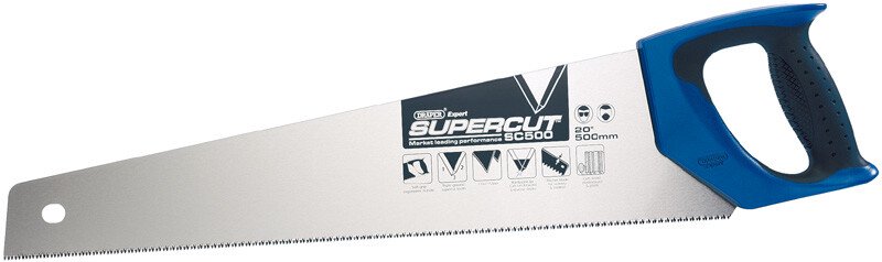 Draper 49288 SC500 Expert Supercut 500mm/20" Soft Grip Hardpoint Handsaw   11tpi/12ppi