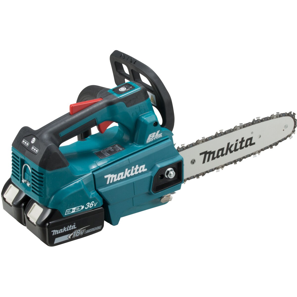 Makita DUC256PG2 Twin 18V Top Handle Chainsaw 25cm with 2 x 6.0Ah Batteries
