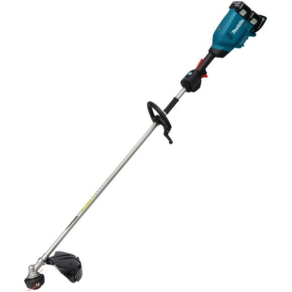 Makita DUR369LPT2 Twin 18V LXT Brushless Line Trimmer BL with 2x 5.0Ah Batteries and DC18RD Twin-Port Charger