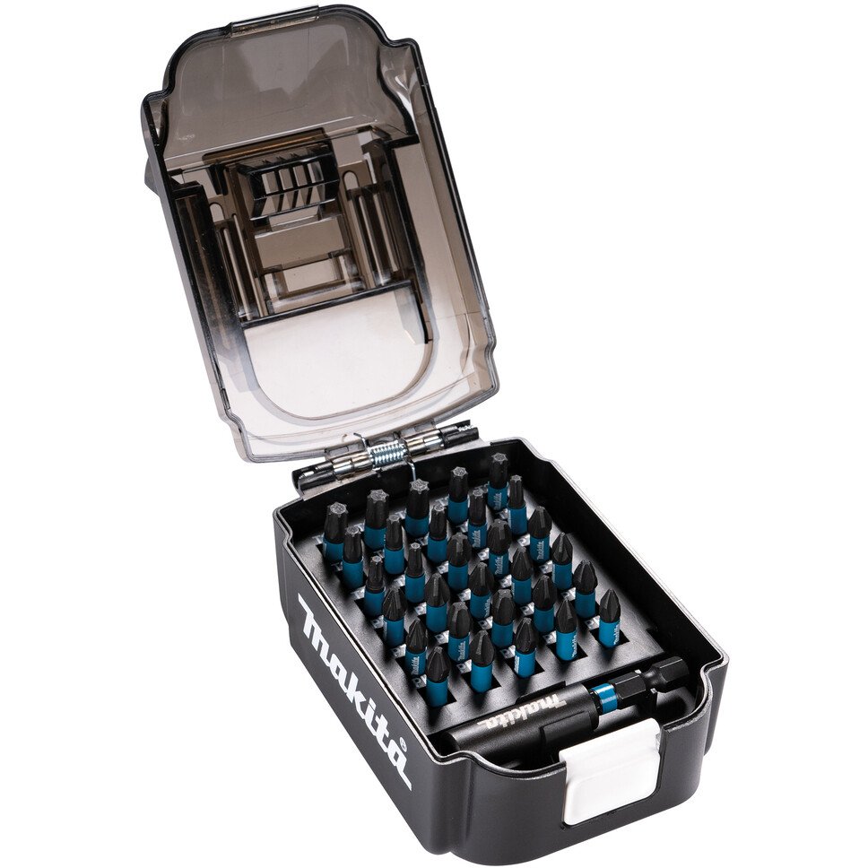 Makita E-03084 31 Piece Impact Black Screwdriver Bit Set in Battery Shaped Case