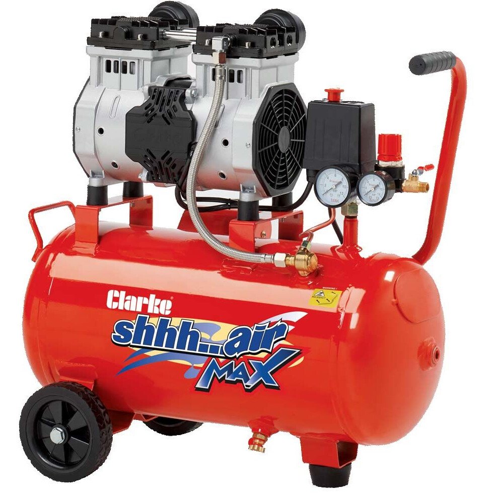 Clarke 2242040 SHHH24/150 Shhh Air Max 7cfm 24 Litre 1.5HP Low Noise Compressor (230V)