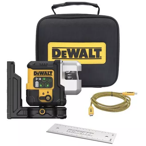 DeWalt DCLE14301GB-XJ Multi Line USB 3 X 180 Green Beam Laser