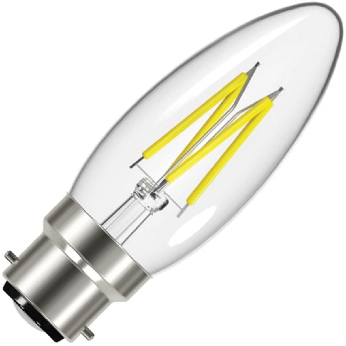 Energizer S12855 LED BC (B22) Candle Filament Dimmable Bulb Warm White 470 lm 5W ENGS12855