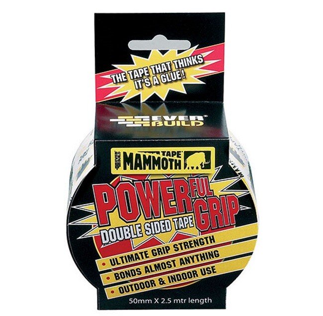 Everbuild EVB2PG50 Powergrip Double Sided Tape 50mm x 2.5m 2POWERGRIP50