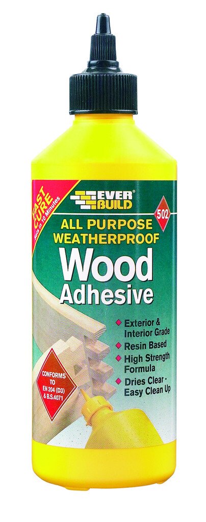Everbuild WOODBOT250 502 All Purpose Waterproof Wood Adhesive Glue 250ml