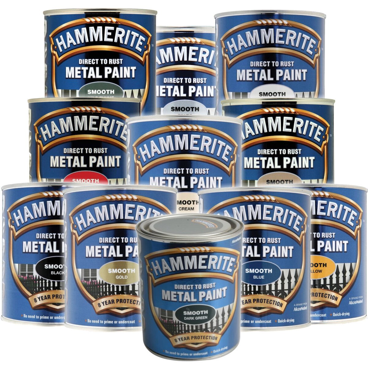 Hammerite HMMSFBL750 Smooth Finish 750ml brush-on - Smoothrite - Black