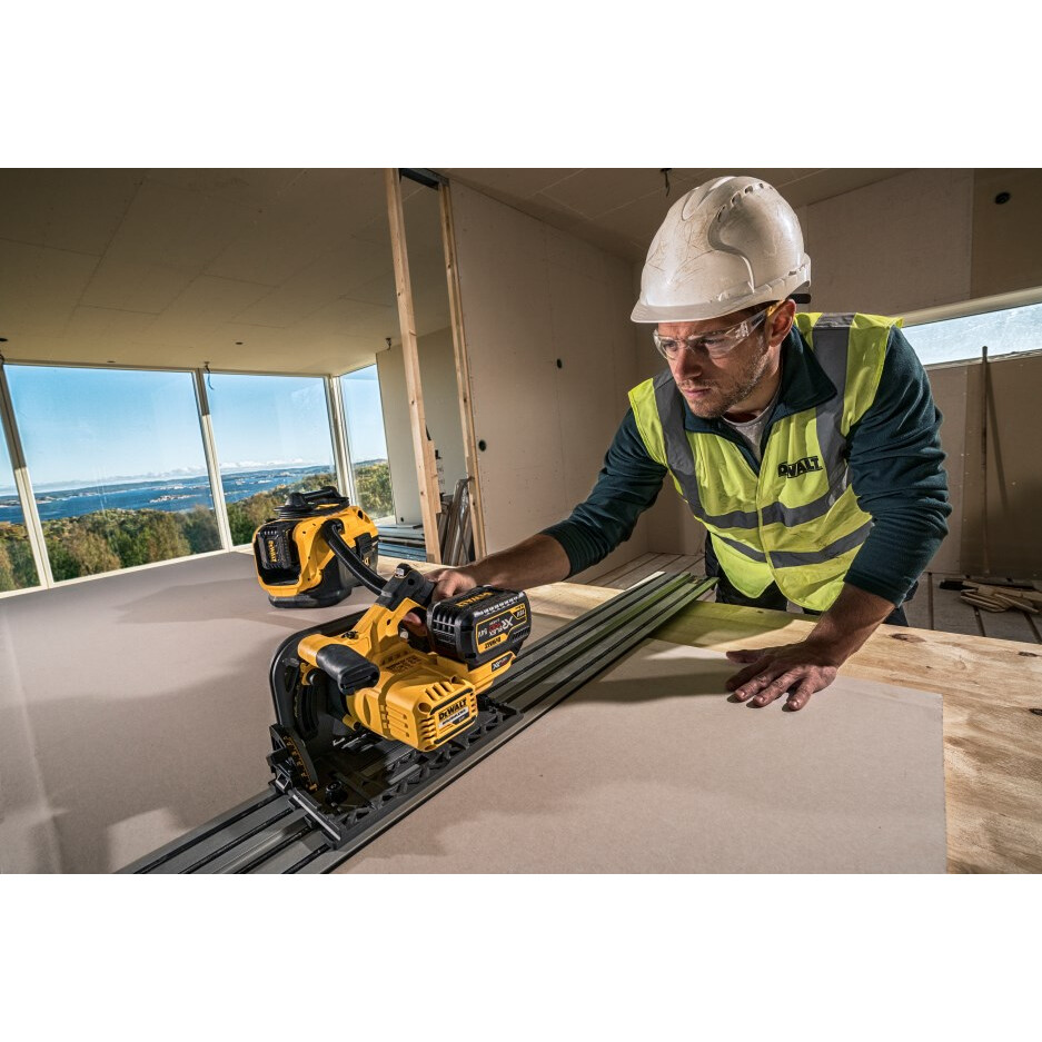 DeWalt DCS520T2 GB 54V XR Flexvolt 165mm Plunge Saw with 2x 6.0Ah Batteries in TSTAK Case from Lawson HIS