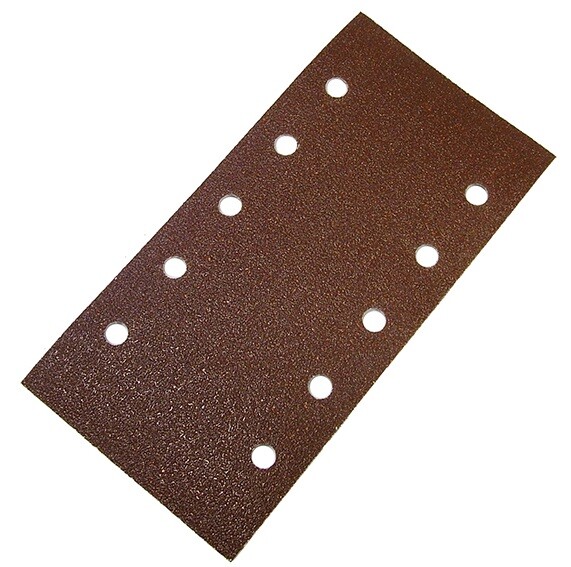 Faithfull FAIAOHSHLA 1/2 Orbital Sanding Red 115 x 230 mm Hook & Loop Punched Assorted (Pack of 5)