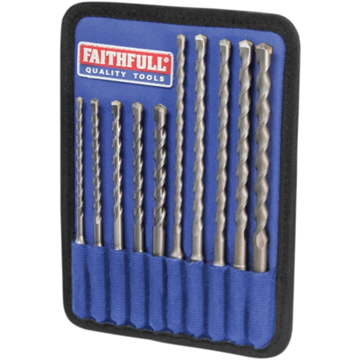 Faithfull FAISDSSET10 SDS Plus Drill Bit Set 10 Piece from Lawson HIS