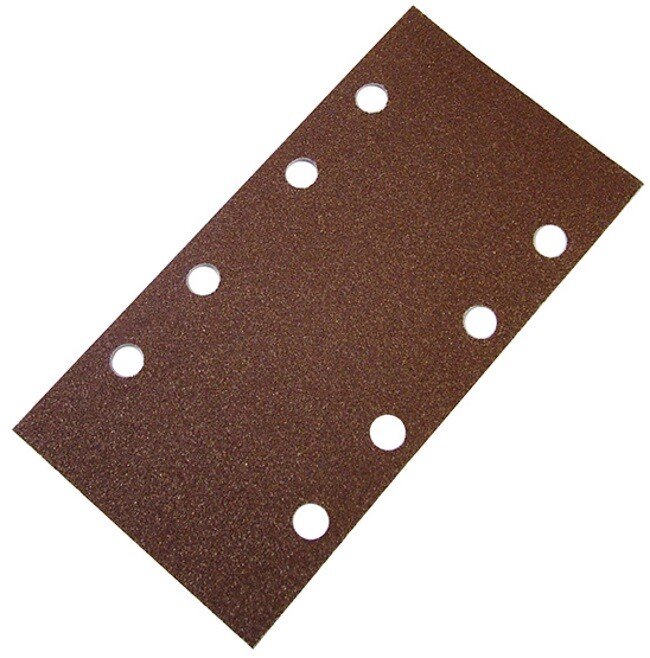 Faithfull FAIAOTSBOSHL 1/3 Sanding Sheet Red Bosch Type 93 x 185mm Hook & Loop Assorted (Pack of 5)