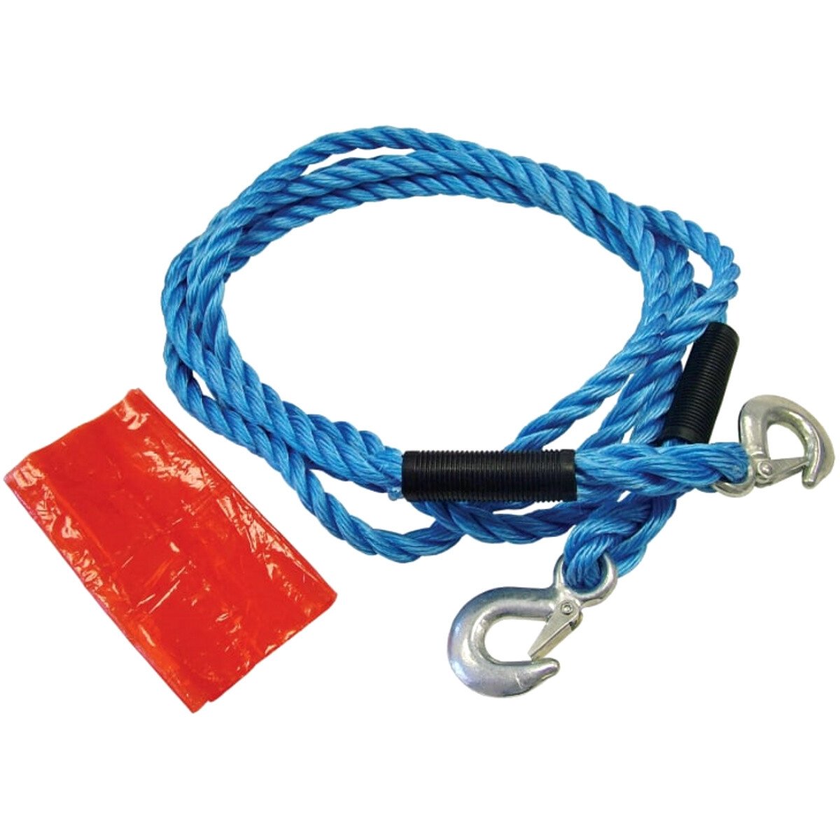 Faithfull FAIAUTR2TON Tow Rope 4m Metal Hooks 2 Tonne Capacity