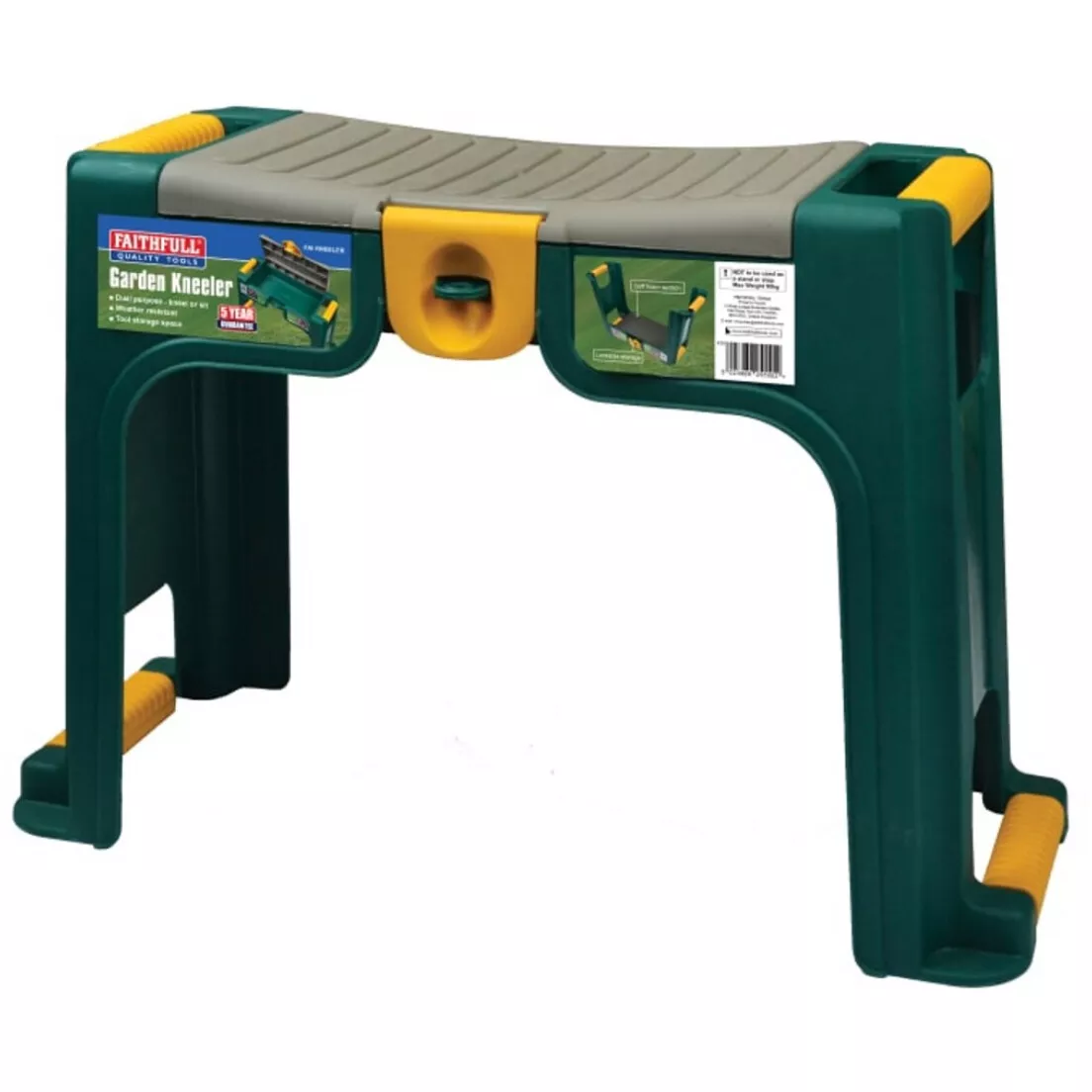 Faithfull FAIKNEELER Garden Kneeler Stool and Storage Box in One. 