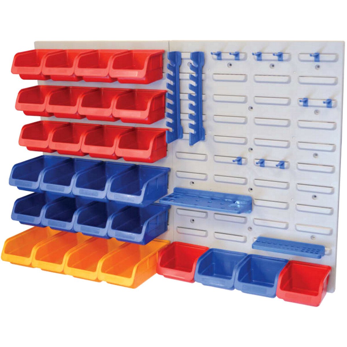 Faithfull FAIPAN43 Storage Bin Set with Wall Panels 43 Piece