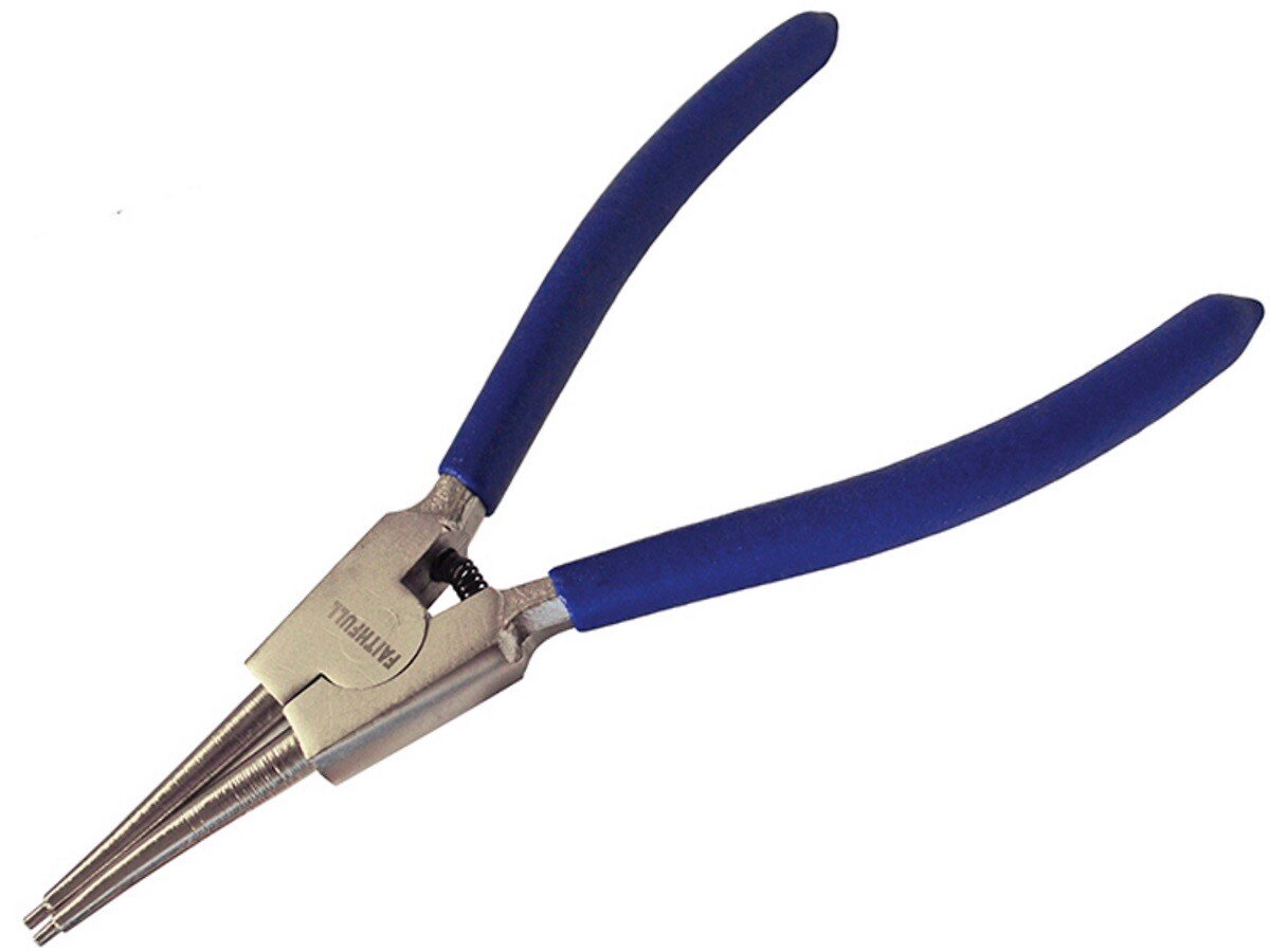 Faithfull FAIPLCIREXTS External Straight Circlip Pliers CRV - 180mm