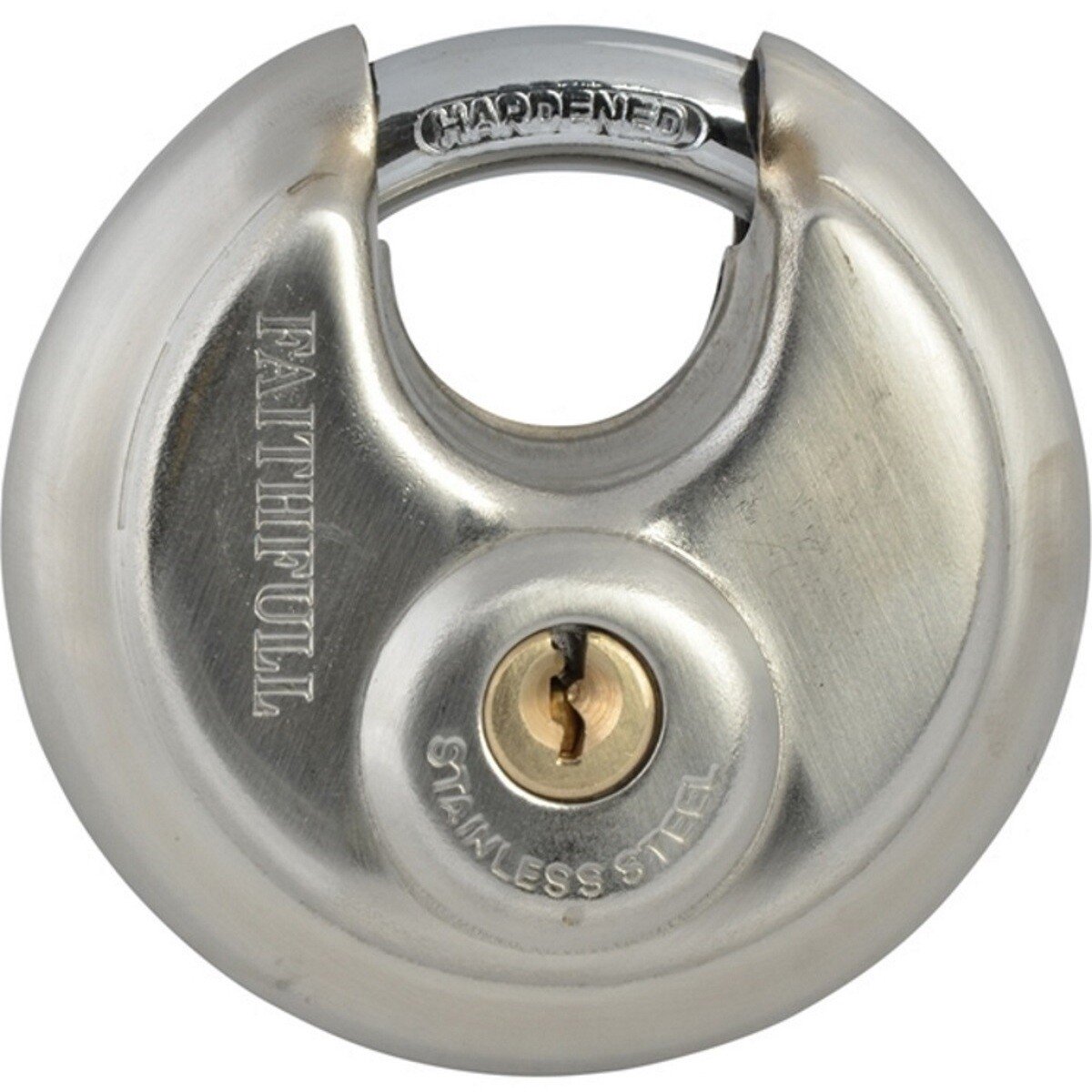 Faithfull FAIPLSS70DIS Stainless Steel Discus Padlock 70mm