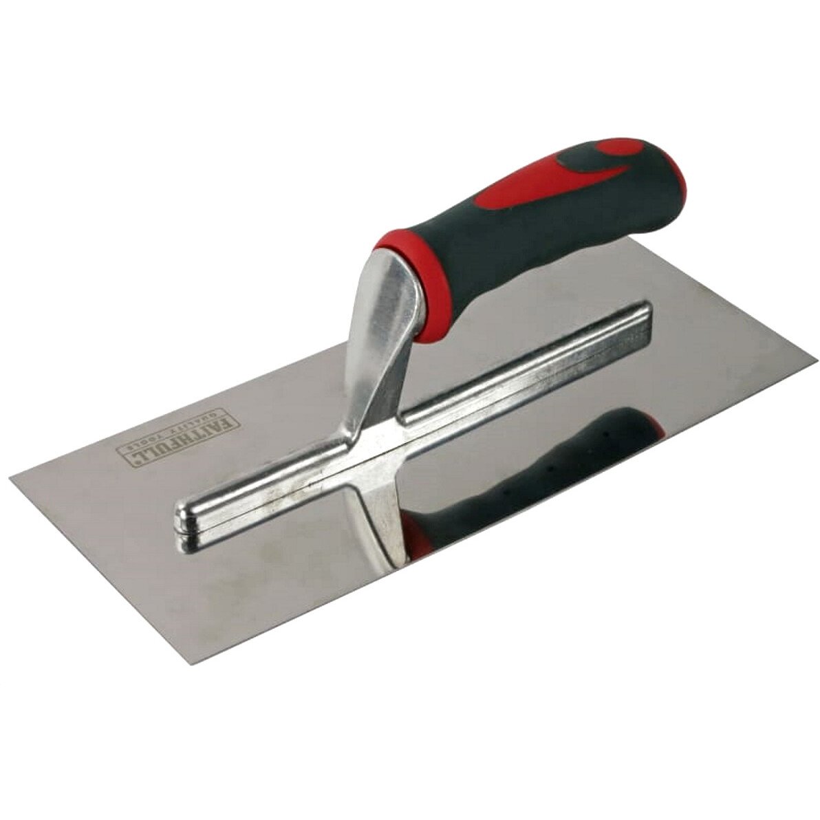 Faithfull FAISGTP13SS Plasterer's Finishing Trowel Stainless Steel Soft Grip Handle 13 x 5in