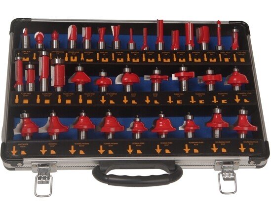 Faithfull FAIRBS35 Router Bit Set of 35 TCT Pieces 1/2in Shank