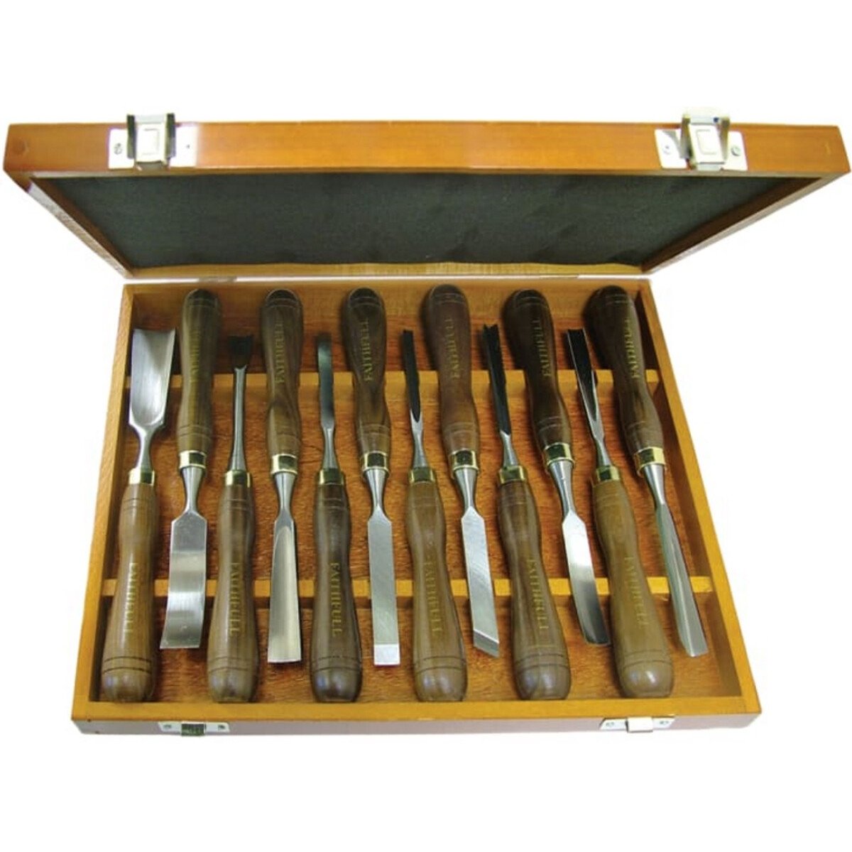 Faithfull FAIWCSET12 Woodcarving Set of 12 Chisels in Case