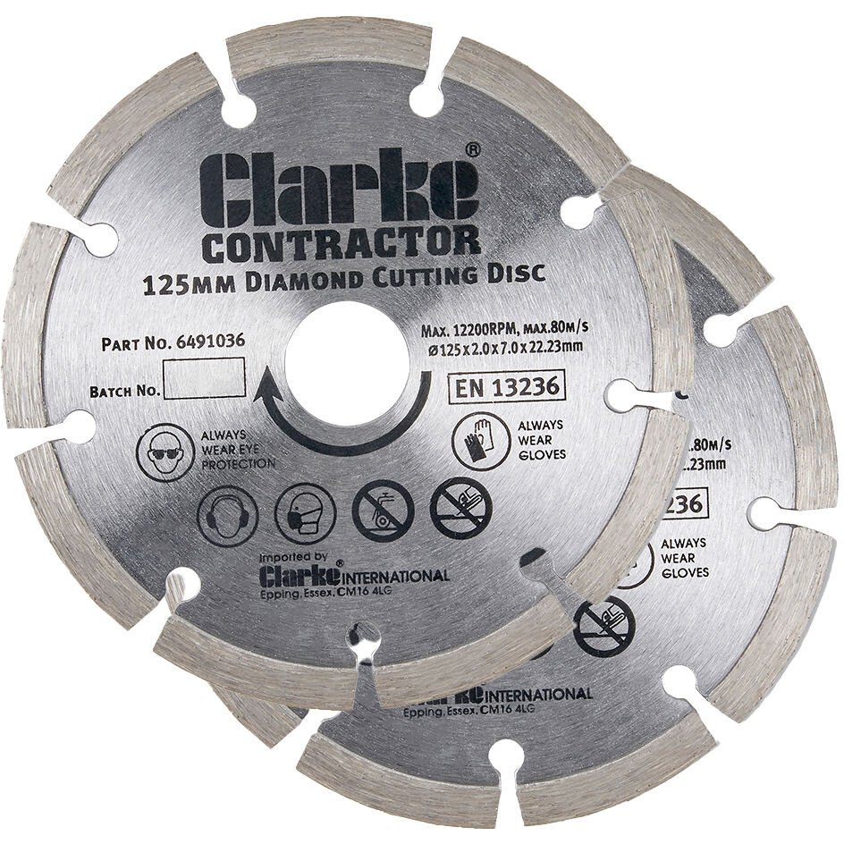 Clarke 6491036 2 piece 125mm Diamond Blade set
