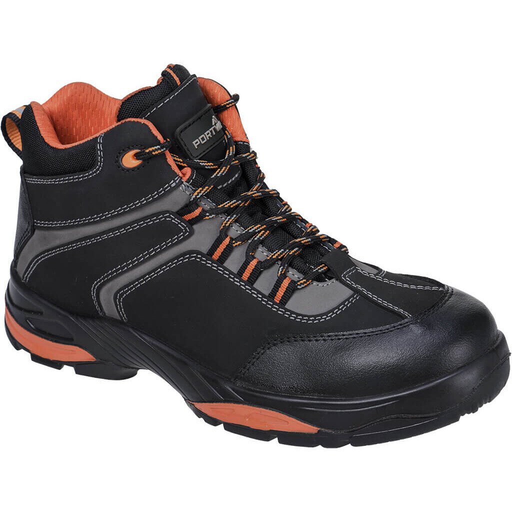 Portwest FC60 Composite Nubuck Leather Ankle Boot S3S HRO FO SR - Black - UK13