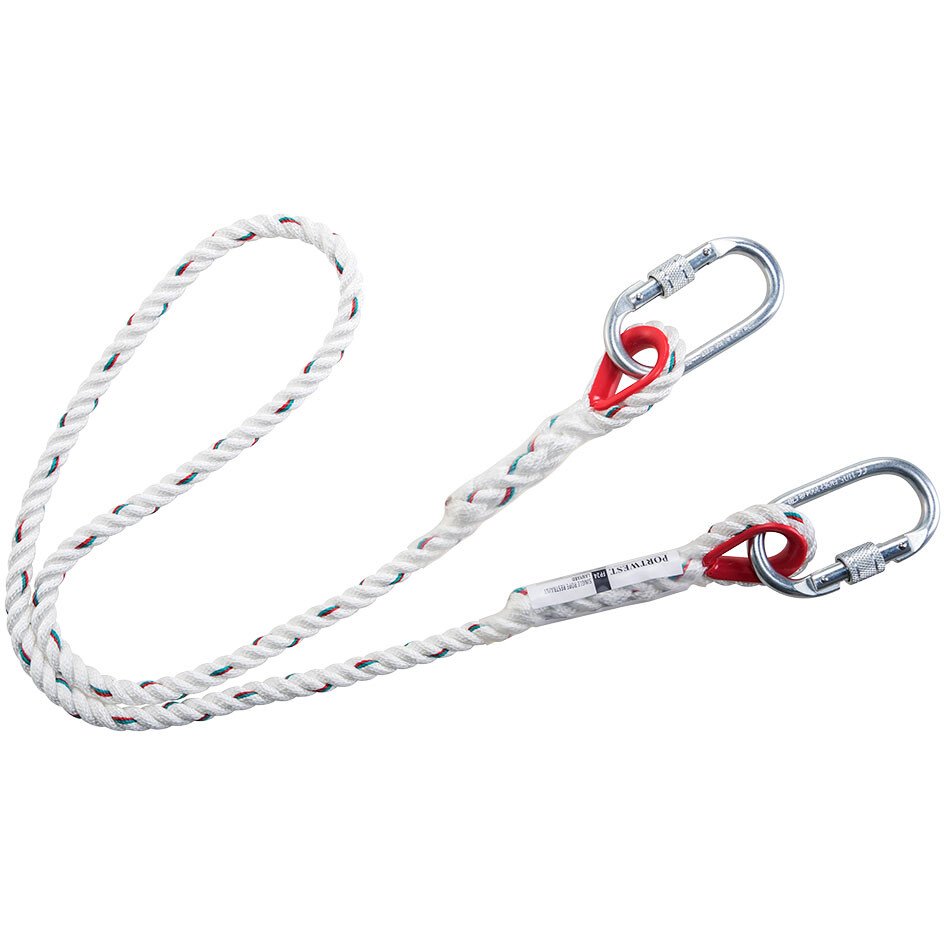 Portwest FP24 Single Rope Restraint Lanyard - White