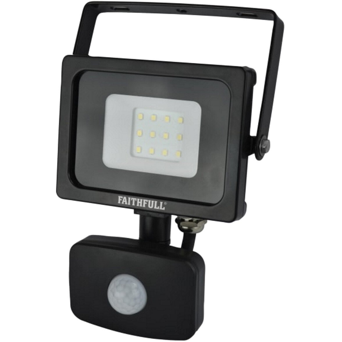 Faithfull FPPSLWM10S SMD LED Security Light with PIR 10W 800 Lumen 240V