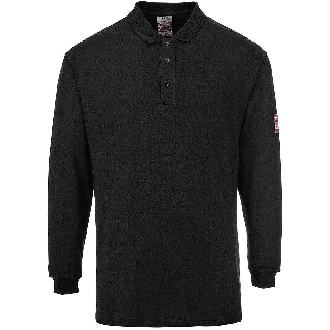Portwest FR10 Flame Resistant Anti-Static Long Sleeve Polo Shirt