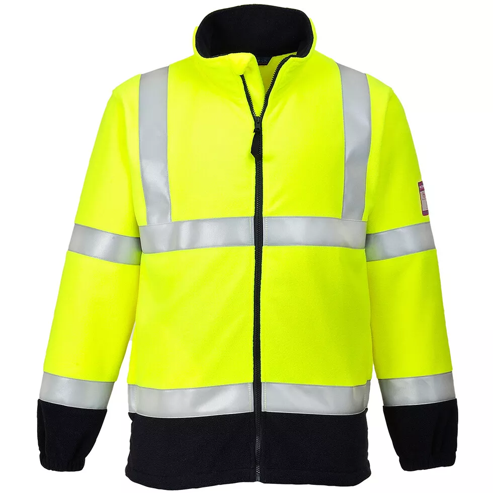 Portwest FR31 Flame Resistant High Visibility Anti-Static Hi-Vis Fleece - Yellow