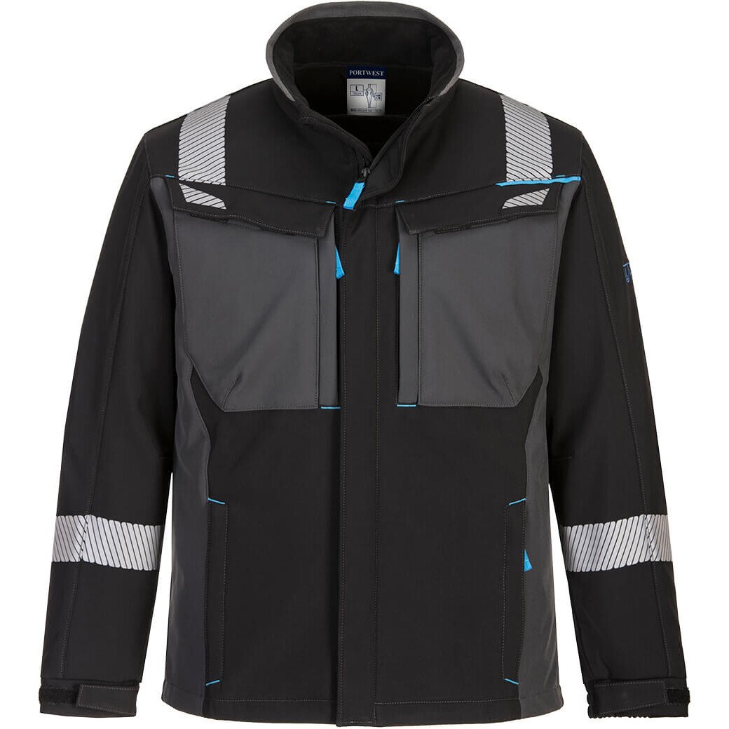 Portwest FR704 Flame Resistant WX3 FR Softshell Jacket Black