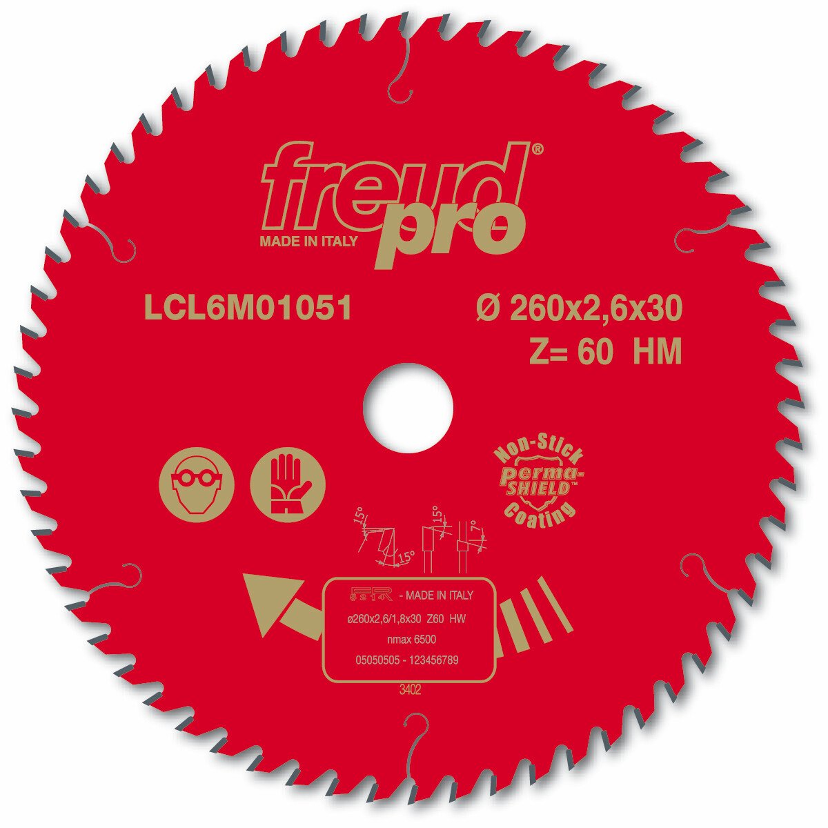 Freud LCL6M01051 Pro Industrial Blade260 X 30 X 60T