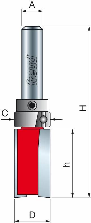 Top bearing deals flush trim bit