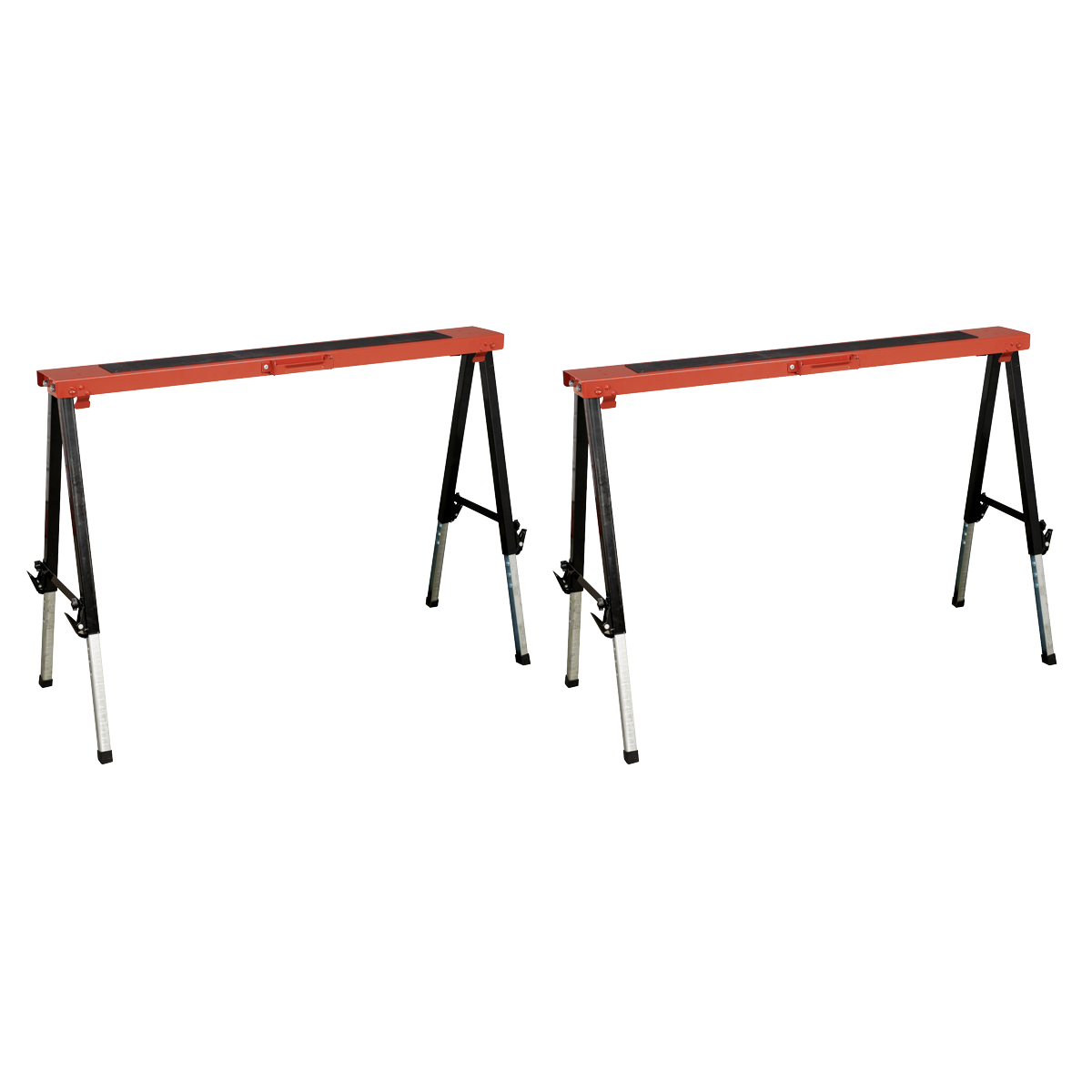 Sealey FTAL12 Fold Down Trestle with Adjustable Legs - Pair