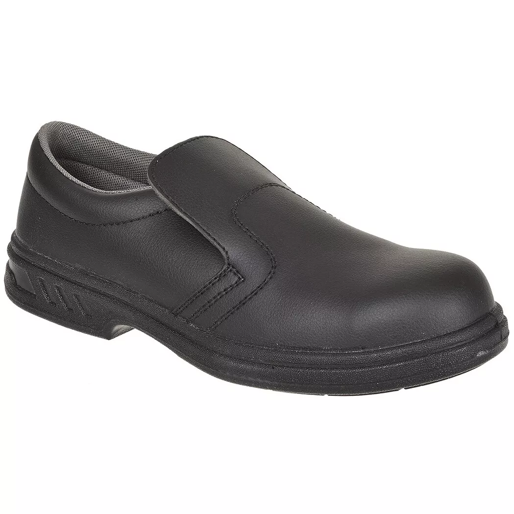Portwest FW81 Steelite™ Microfibre Steelite Slip On Safety Shoe S2 - BLACK - UK SIZE 14