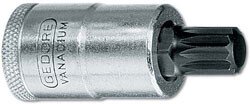 Gedore 1888943 XZN Spline M14 Screwdriver Bit Socket 1/2" Drive