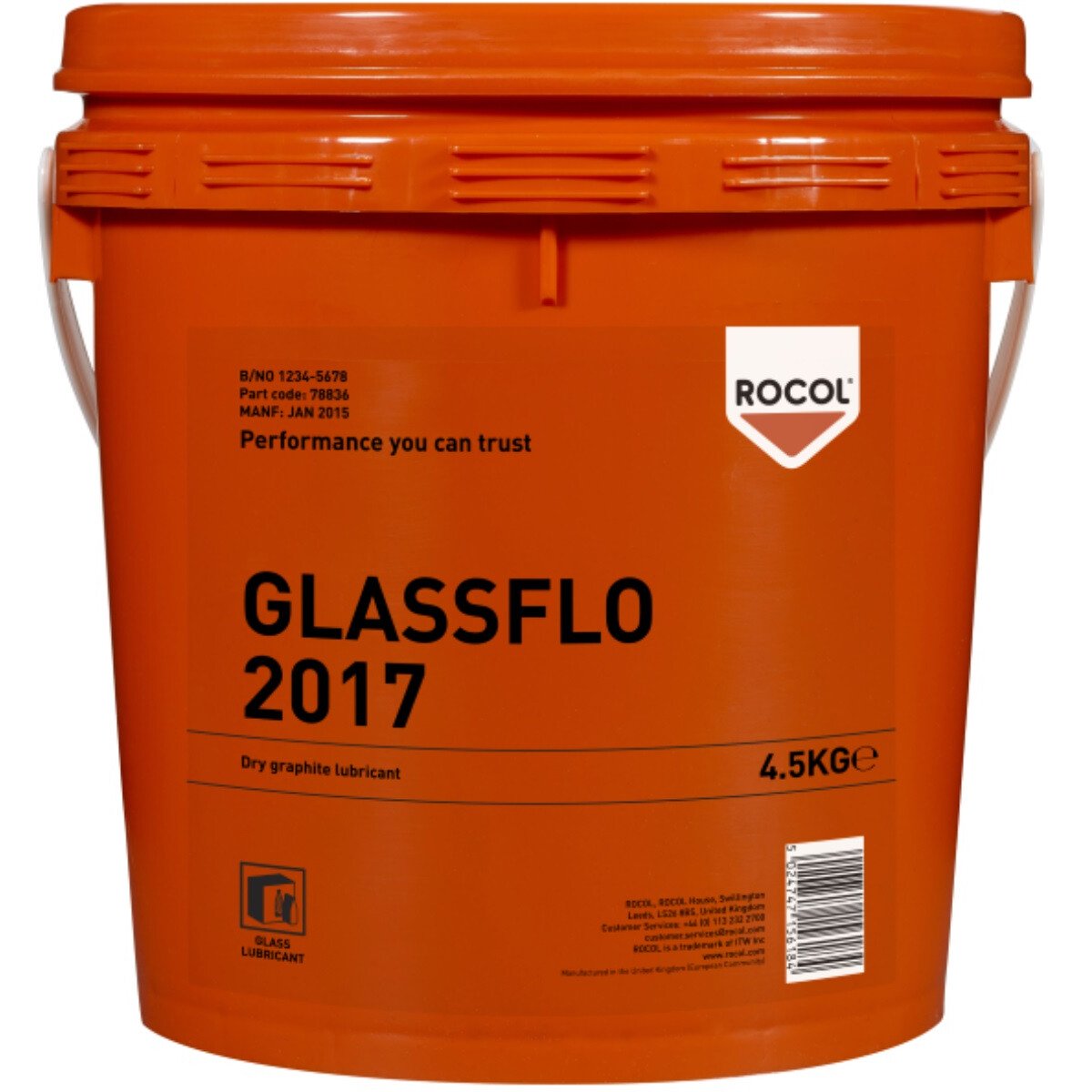 Rocol 78836 Glassflo 2017 - Dry Graphite Lubricant 4.5kg
