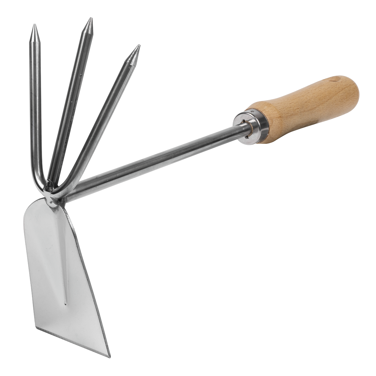 Sealey GTWH002 Premier  2-in-1 Hoe and Cultivator with Ash Handle & Stainless Steel Tines/Blade