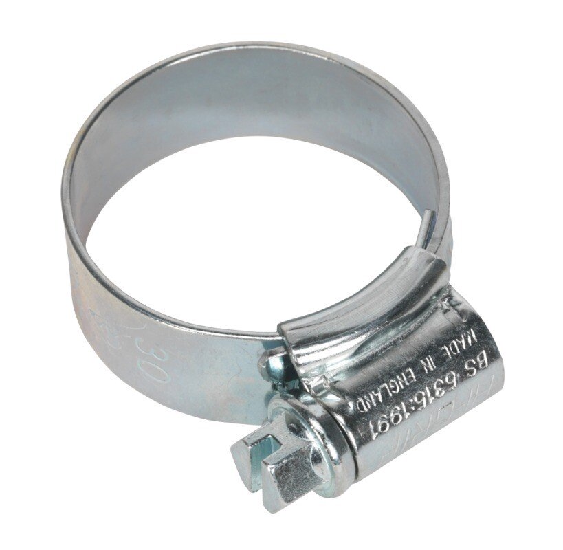 Sealey HCJ1A Hi-Grip Hose Clips Zinc Plated ø22 - 30mm Pack of 20