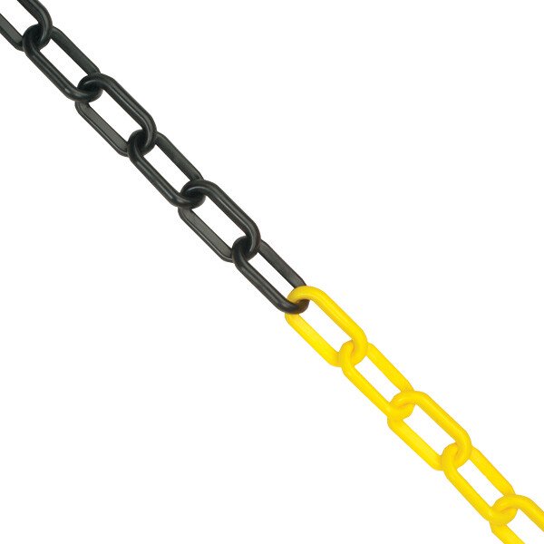 JSP HDC000-275-300 8mm Yellow/Black Plastic Chain (25Mtr)
