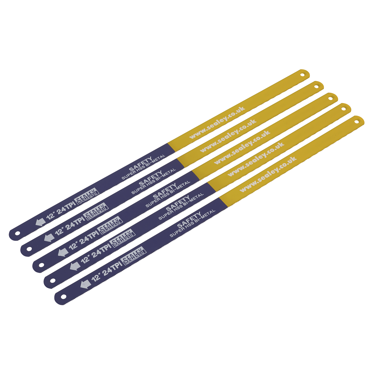 Sealey HSB0524 Hacksaw Blade 300mm HSS Bi-Metal 24tpi Pack of 5