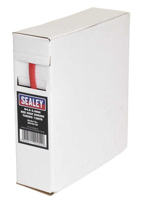 Sealey HST4812R Heat Shrink Tubing Red ø4.8-2.4mm 12mtr