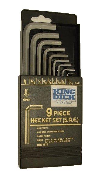 King Dick HWA200 Hexagon Wrench Set 9 Piece A/F