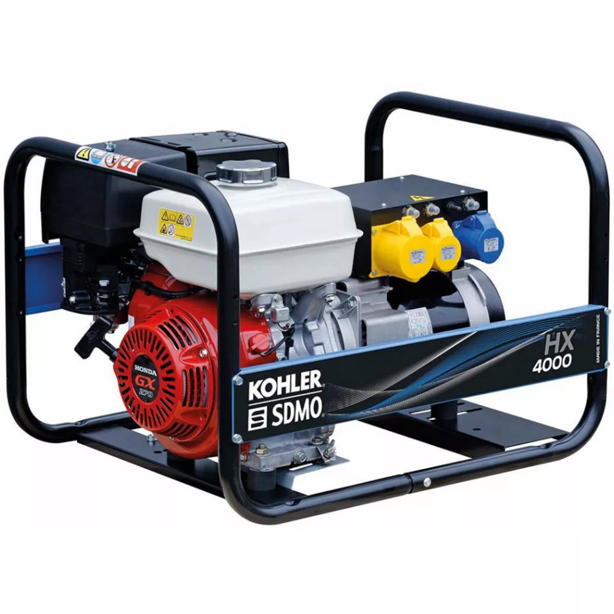 SDMO HX4000 (TB UK) 4.625kVA / 3.7kW Honda GX270 4 Stroke Petrol Industrial Generator