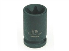 ISS FT06E12 3/8" Drive E12 Female Torx Regular Impact Socket