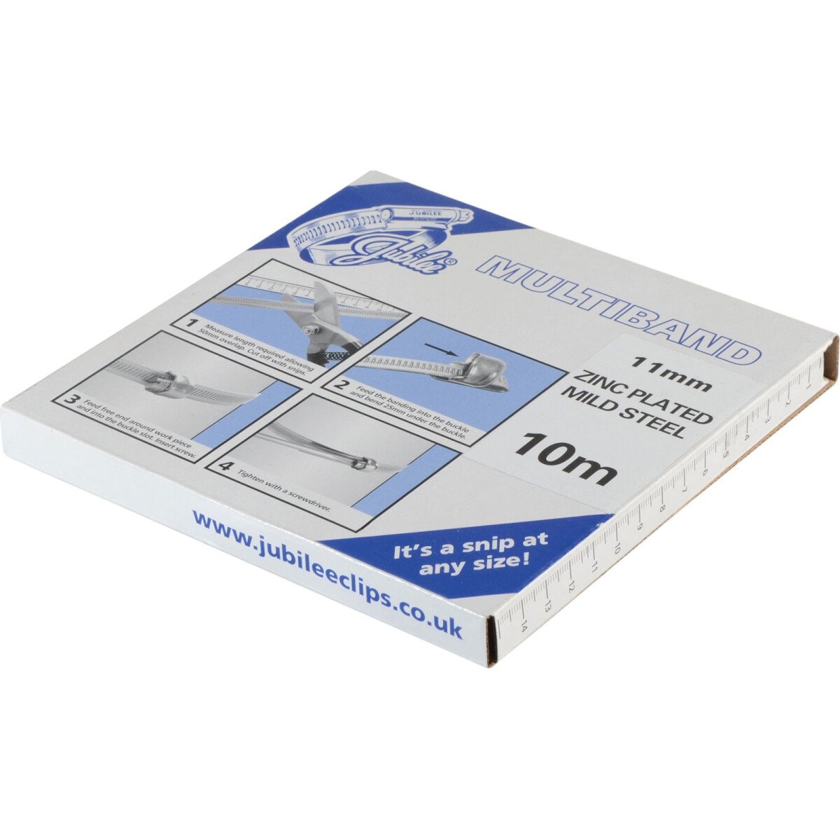 Jubilee MB1701 JUB1701 Multiband Zinc Plated Mild Steel 11mm x 10Mtr Roll