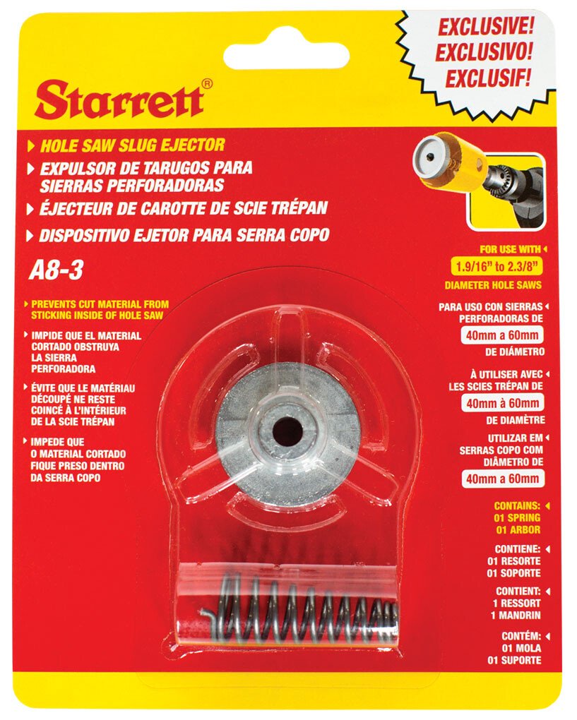 Starrett KA8-3 40mm - 60mm (1.9/16" - 2.3/8") Hole Saw Core Ejector