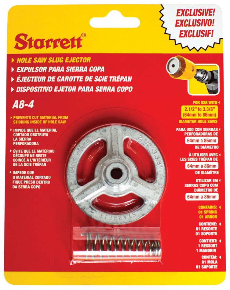 Starrett KA8-4 64mm - 86mm (2.1/2" - 3.3/8") Hole Saw Core Ejector