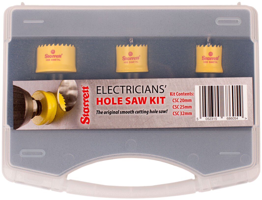 Starrett KCS03001 3 Piece Cordless Smooth Cut Bi-Metal Holesaw Kit
