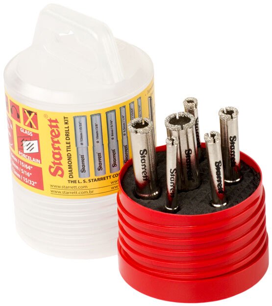 Starrett KD2000TD1 6 Piece Diamond Tile Drill Kit