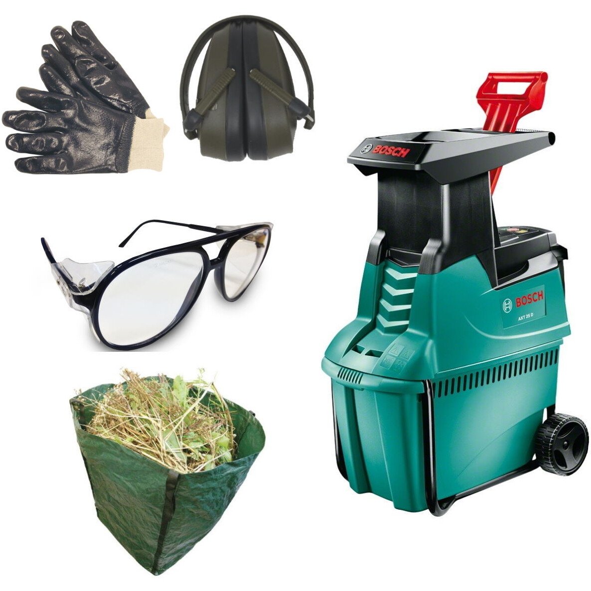 Bosch AXT 25 D 2500W 240V Electric Shredder with Essential Kit from