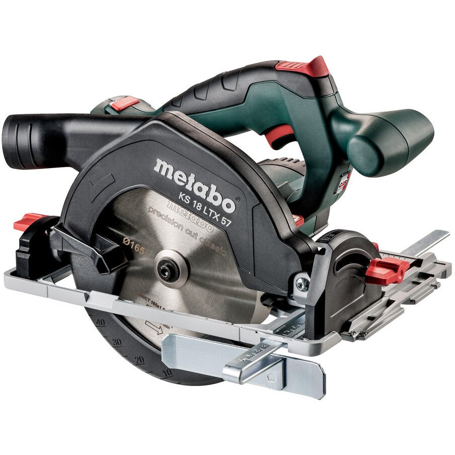 Metabo KS18LTX-57 Body Only 18V Circular Saw (Guide Rail Compatible) in Metaloc Case